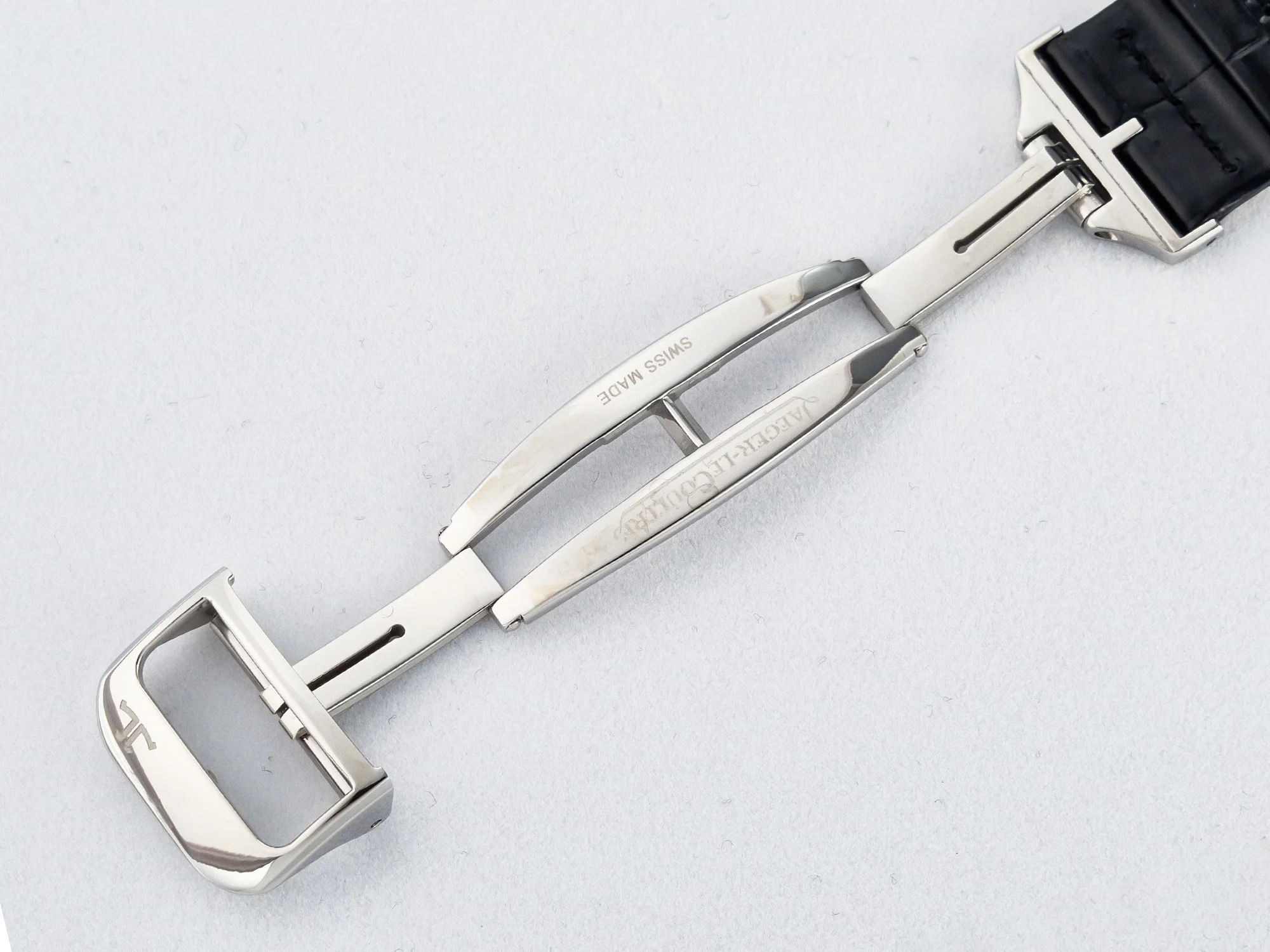 Reverso Classic Duoface Small Seconds SS MGF Best Edition White Guilloché Dial on Black Leather Strap A854A