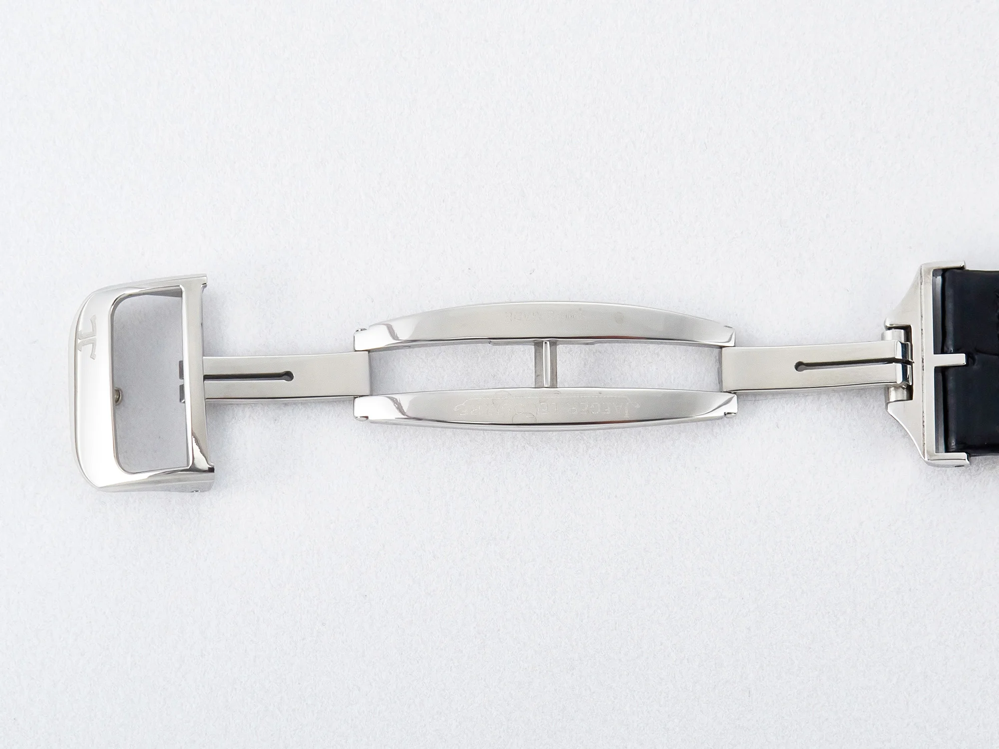 Reverso Classic Duoface Small Seconds SS MGF Best Edition White Guilloché Dial on Black Leather Strap A854A