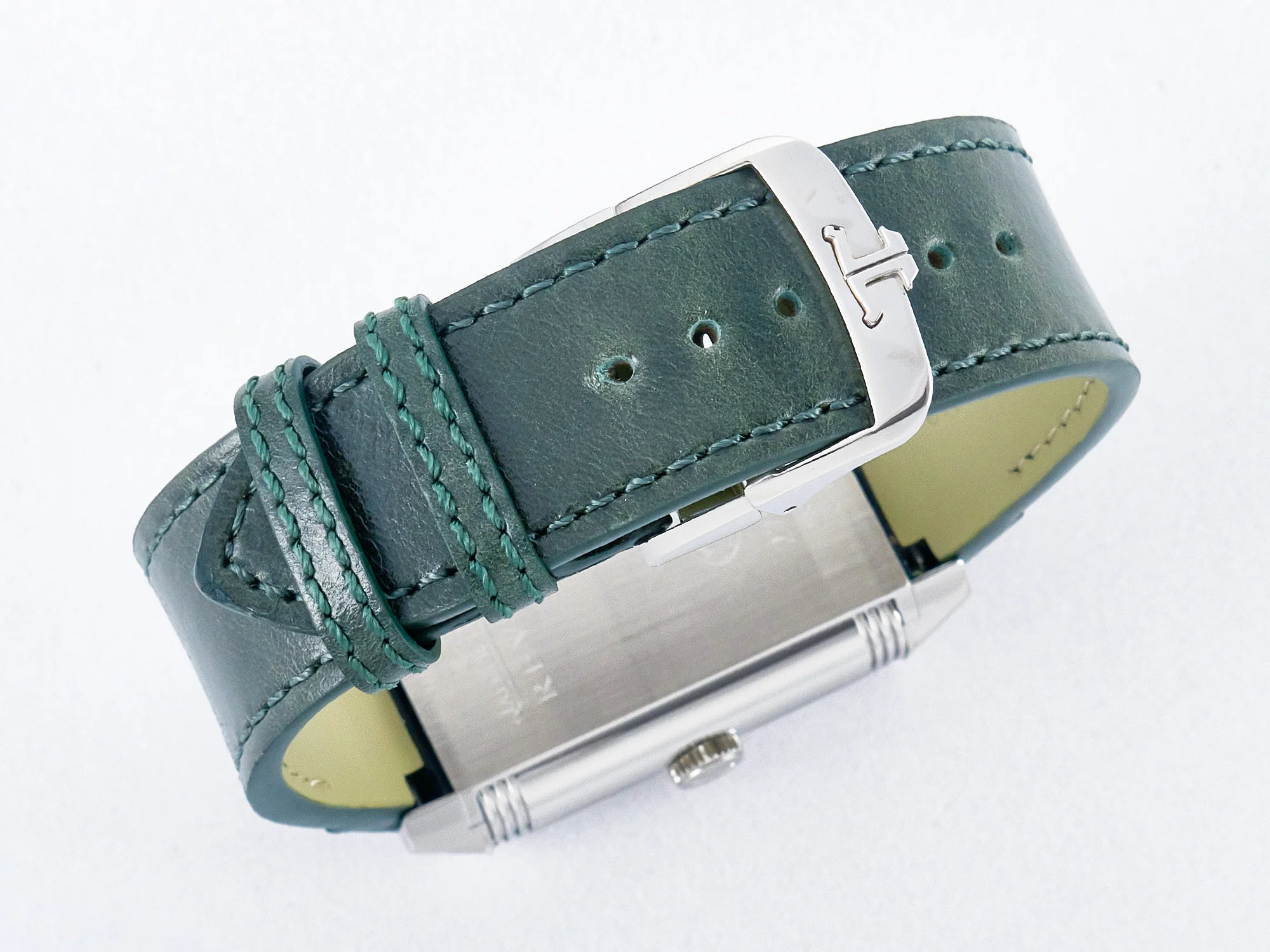 Reverso Classic Duoface Small Seconds SS MGF Best Edition White Textured Dial on Black Leather Strap A854A