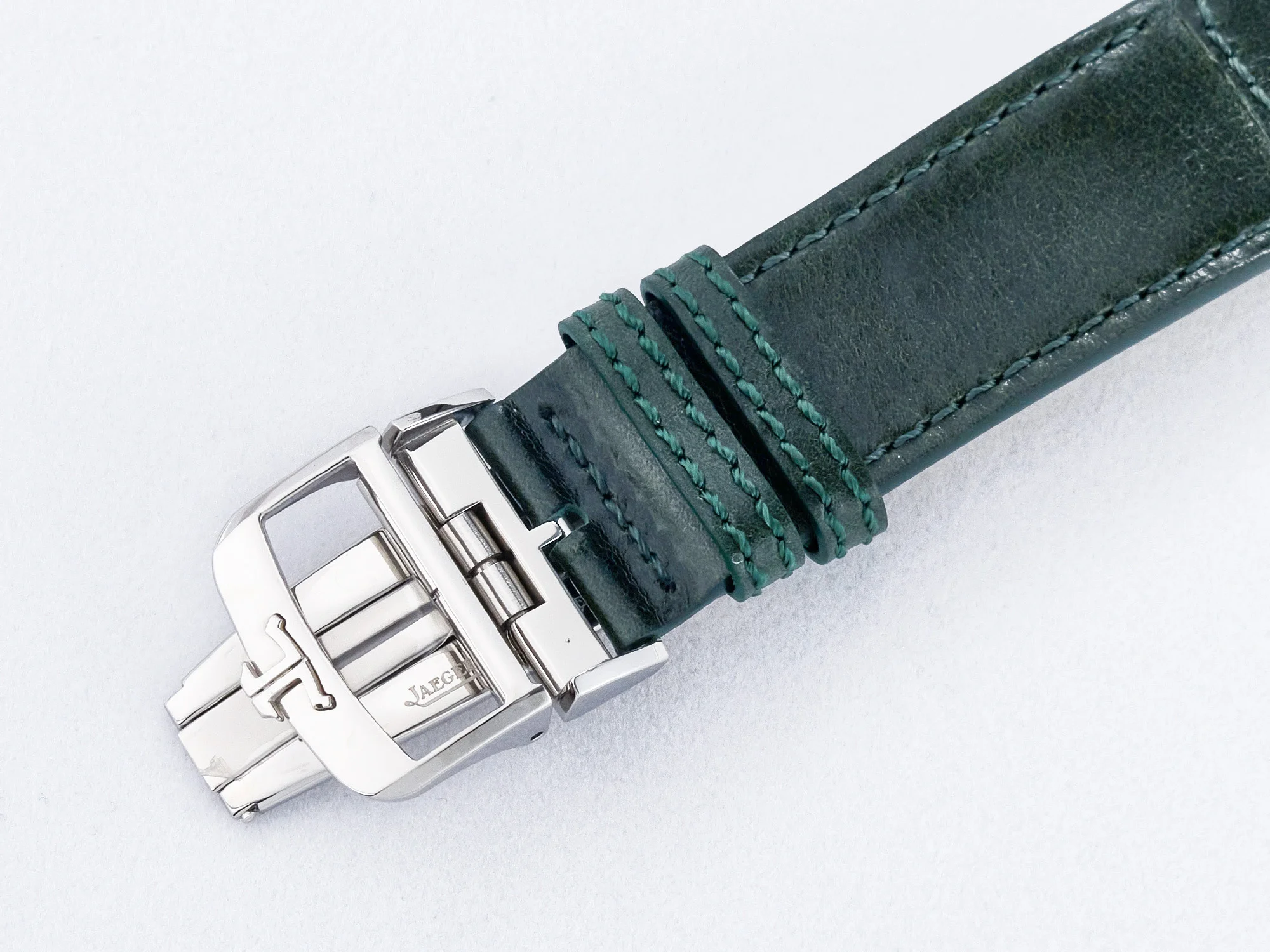 Reverso Classic Duoface Small Seconds SS MGF Best Edition White Textured Dial on Black Leather Strap A854A
