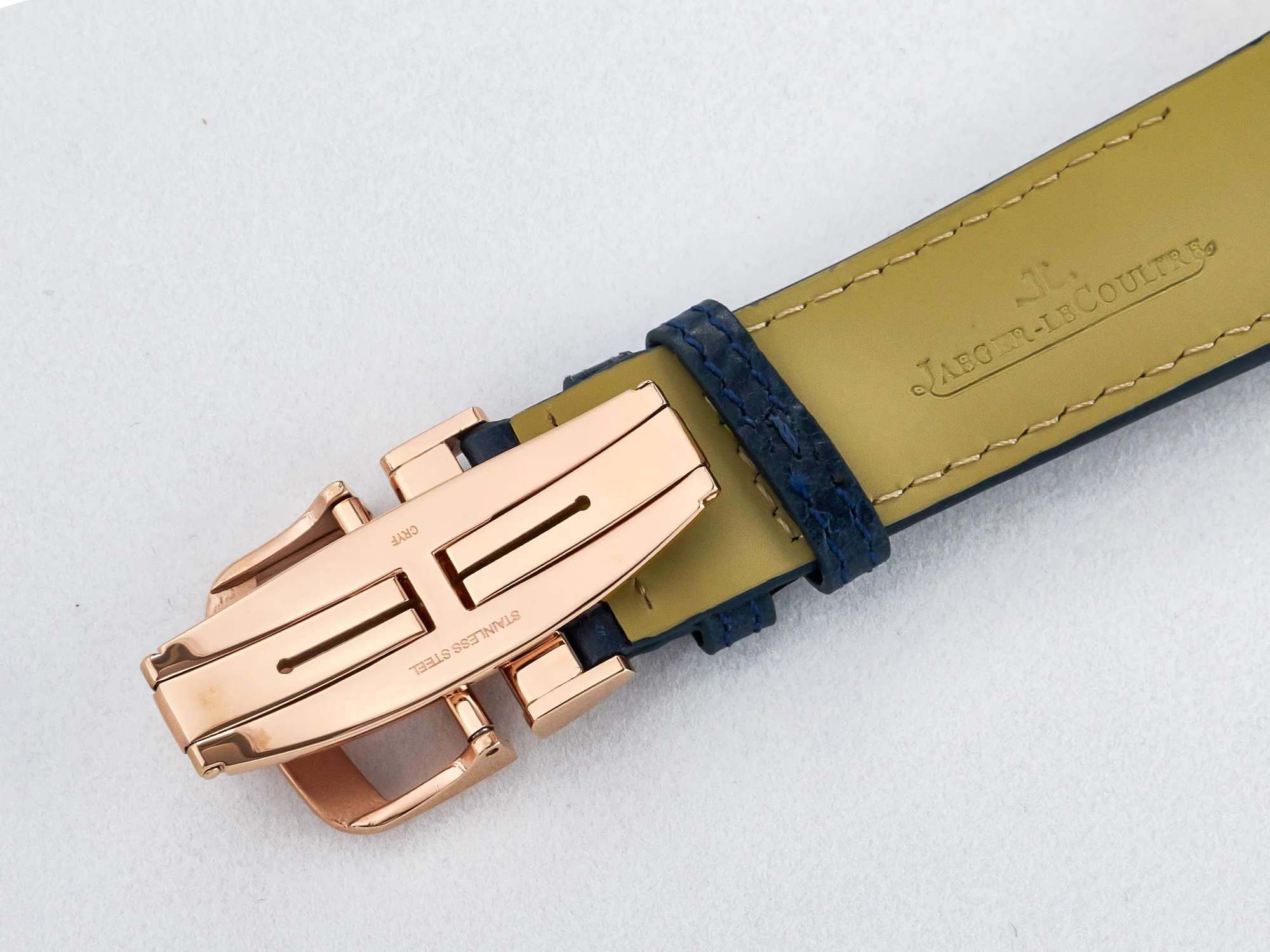 Reverso Tribute Duoface Small Seconds RG MGF Best Edition Blue Dial on Blue Leather Strap A854A