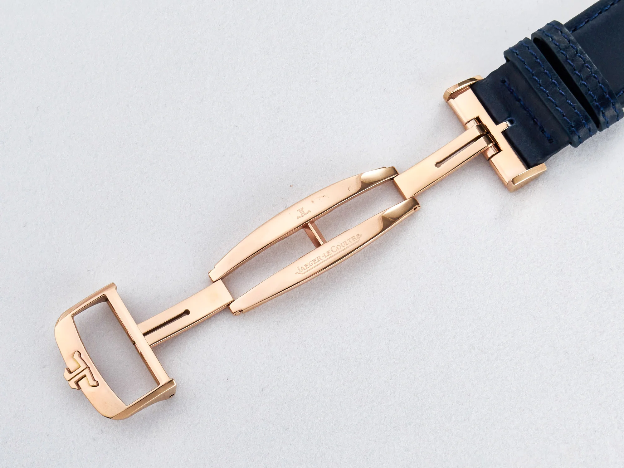 Reverso Tribute Duoface Small Seconds RG MGF Best Edition Blue Dial on Blue Leather Strap A854A