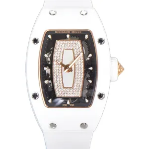 RM 007 Automatic Ladies White Ceramic White Lips