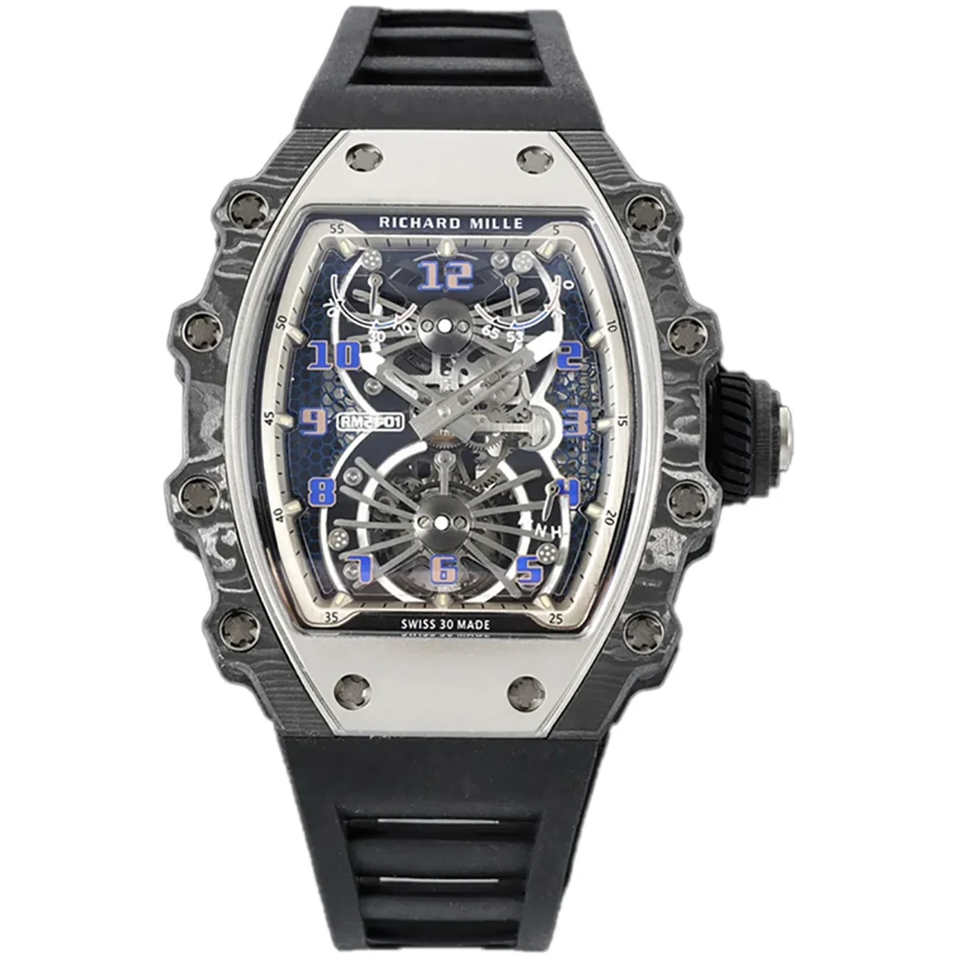 RM 021-01 Tourbillon Aerodyne on Black Rubber Strap