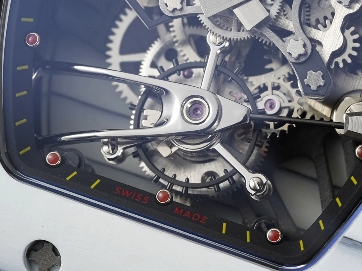 RM 027-02 Tourbillon Rafael Nadal White NTPT on Orange Rubber Strap