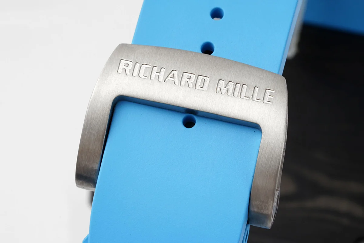 RM 035-01 Rafael Nadal NTPT Carbon on Blue Rubber Strap (Sonic)