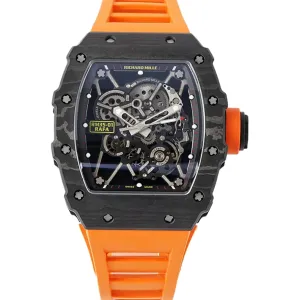 RM 035-01 Rafael Nadal NTPT Carbon on Orange Rubber Strap (Sonic)