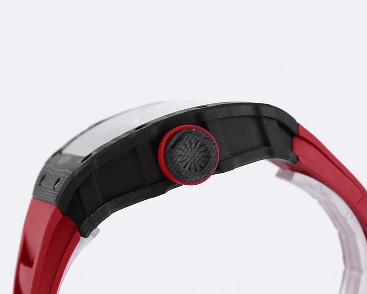 RM 035-01 Rafael Nadal NTPT Carbon on Red Rubber Strap