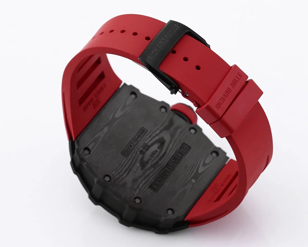 RM 035-01 Rafael Nadal NTPT Carbon on Red Rubber Strap