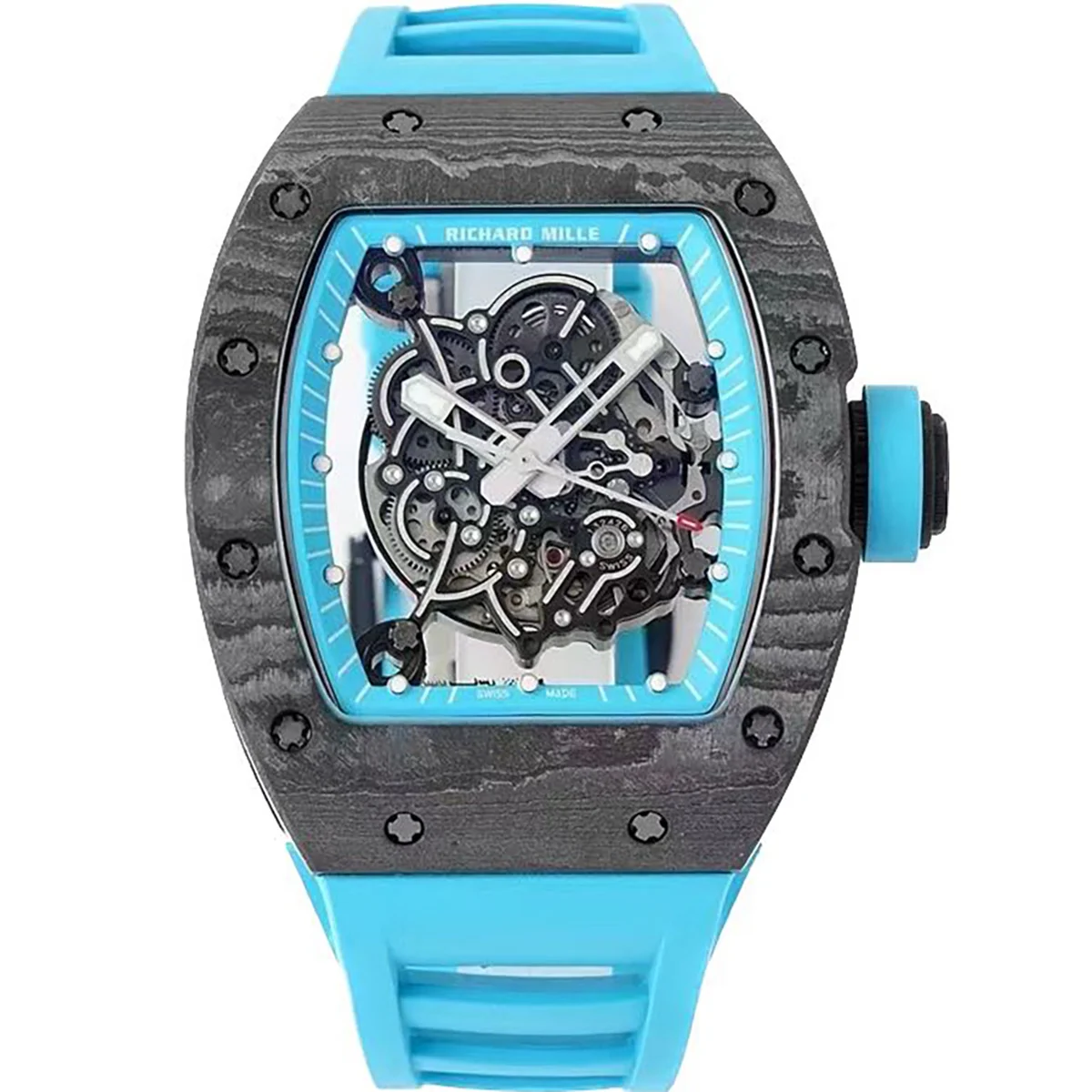RM 055 Bubba Watson “Yas Marina Circuit” NTPT on Blue Rubber Strap RMUL2