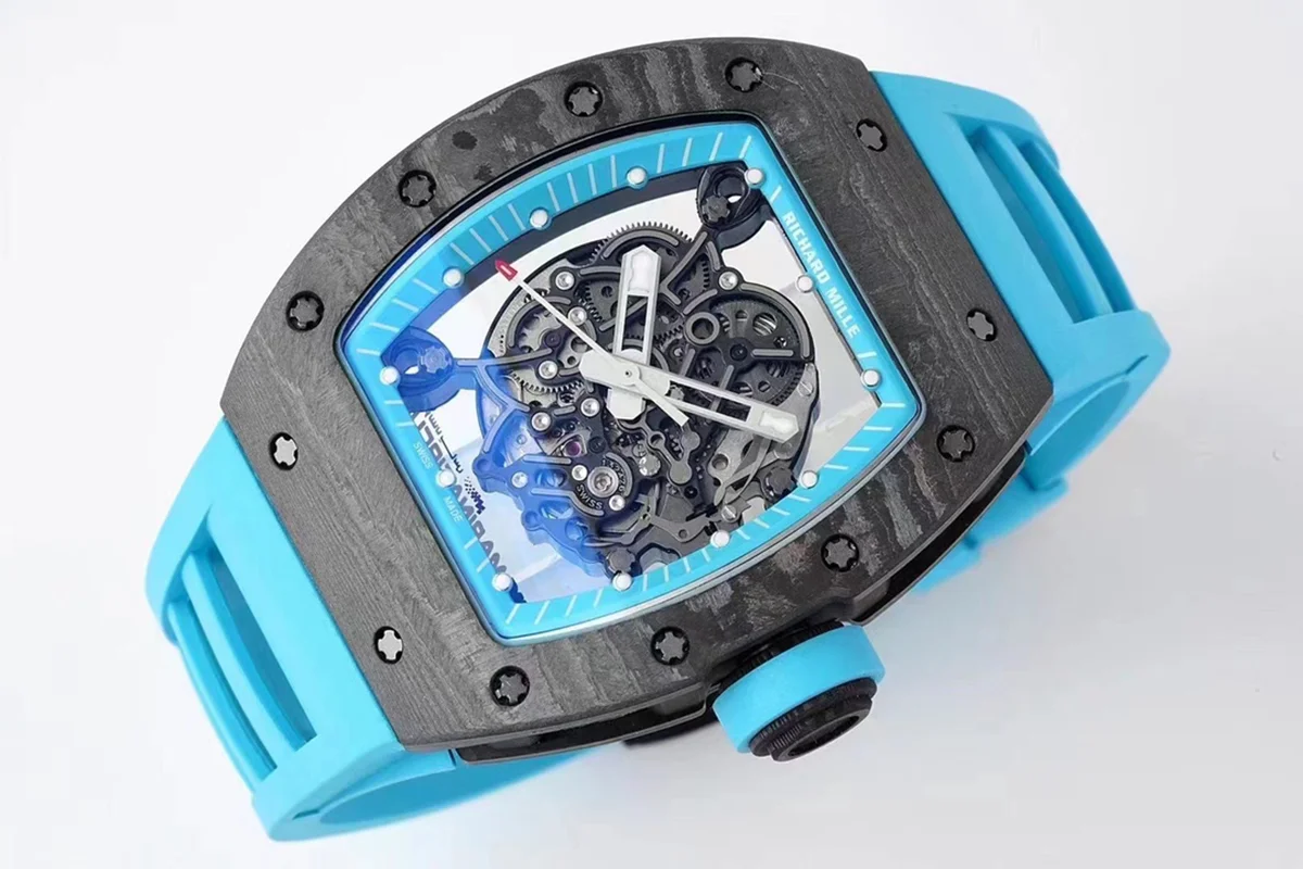 RM 055 Bubba Watson “Yas Marina Circuit” NTPT on Blue Rubber Strap RMUL2