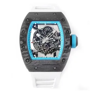 RM 055 Bubba Watson “Yas Marina Circuit” NTPT on White Rubber Strap RMUL2