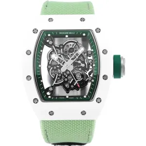 RM 055 White Bubba Watson White Ceramic on Green Nylon Strap