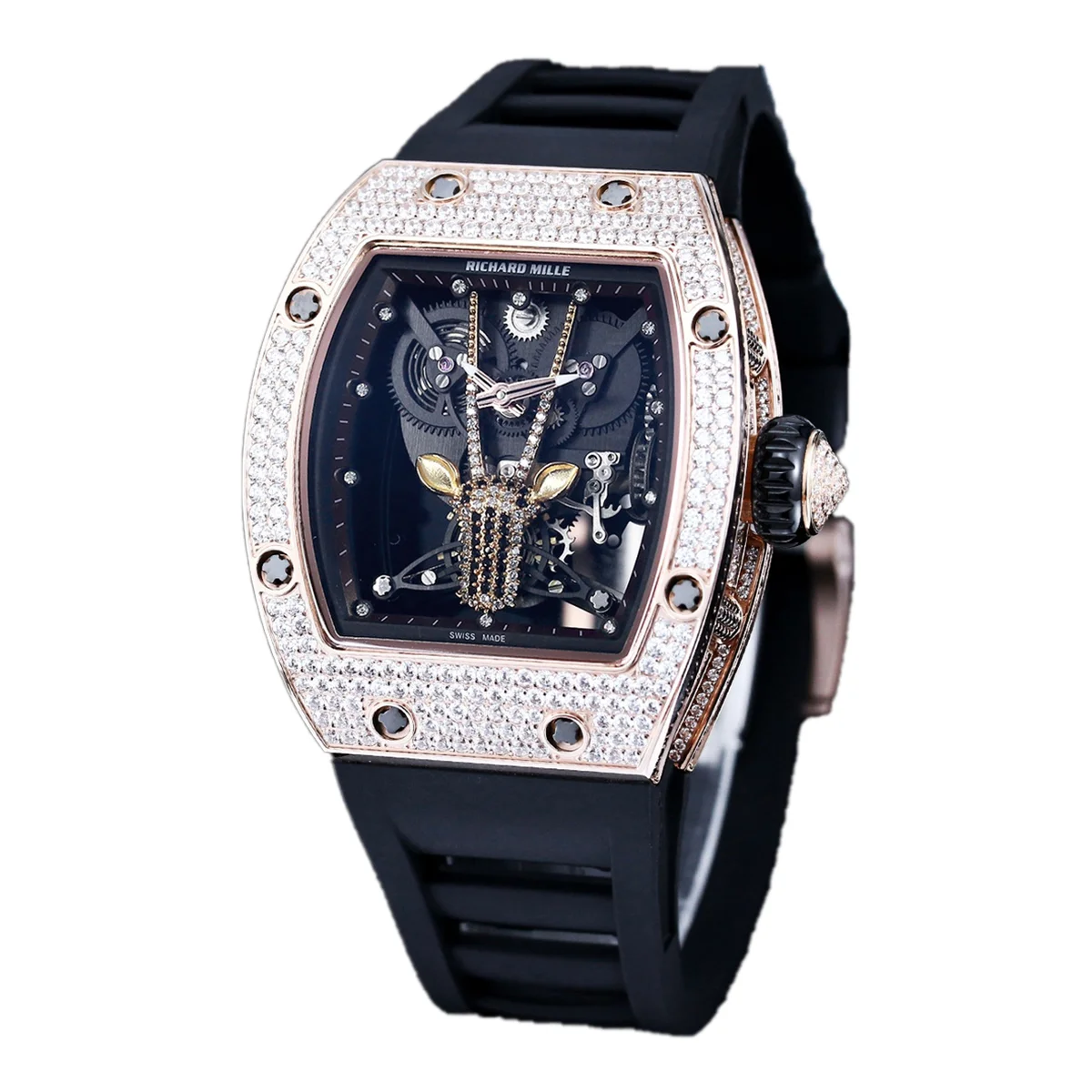 RM 51-05 Oryx Tourbillon in Rose Gold with Diamond Bezel