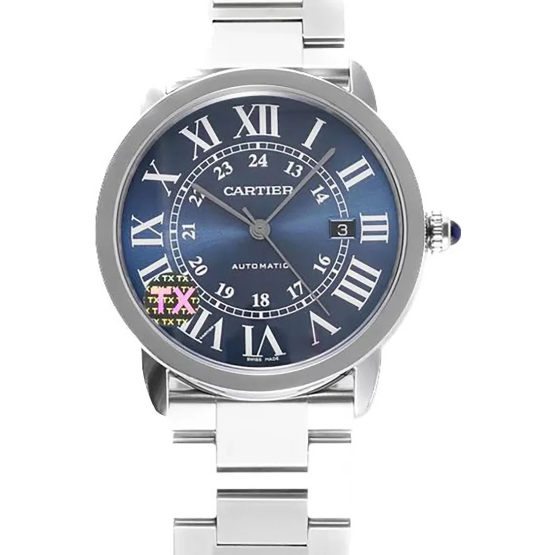 Ronde Solo de Cartier 42mm Automatic Blue Dial in Steel Ref. WSRN0023