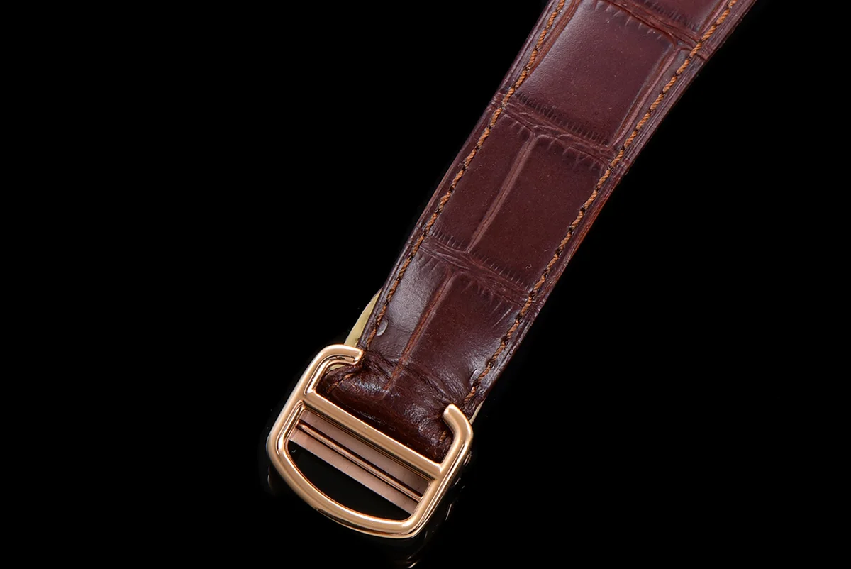 Rotonde De Cartier White Dial with Diamond Bezel in Rose Gold