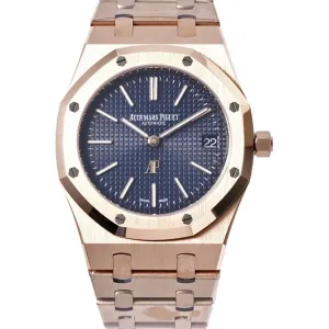 Royal Oak 15202 Blue Dial in Rose Gold