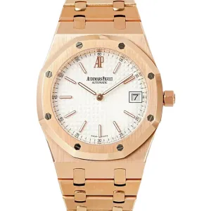 Royal Oak 15202 White Dial in Rose Gold