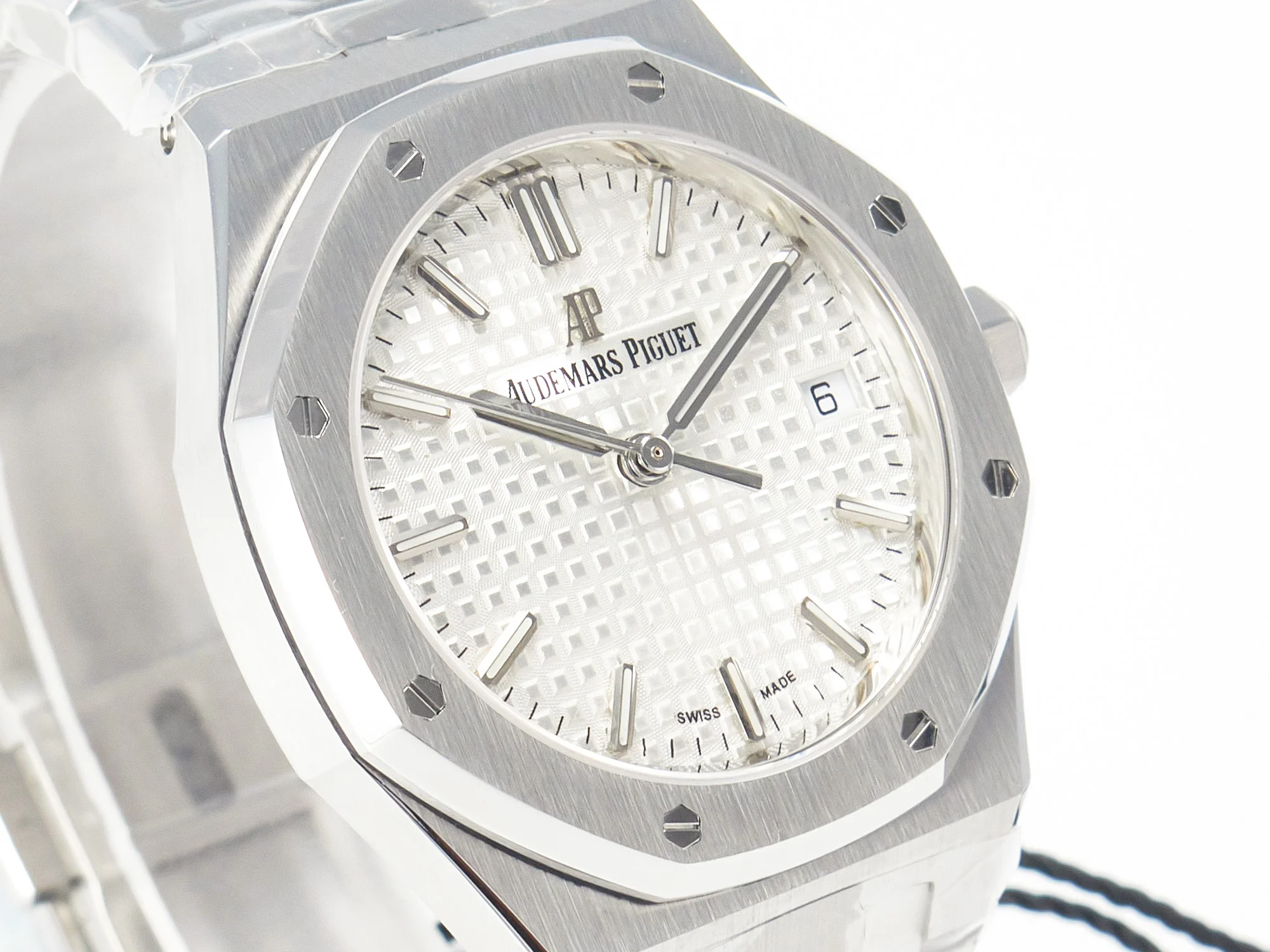 Royal Oak 34mm SS ZF 1:1 Best Edition White Textured Dial on SS Bracelet A5800