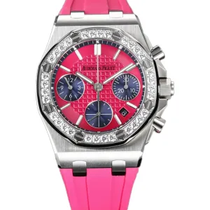 Royal Oak Offshore Selfwinding Chronograph 37mm Pink Dial in Steel 26231ST