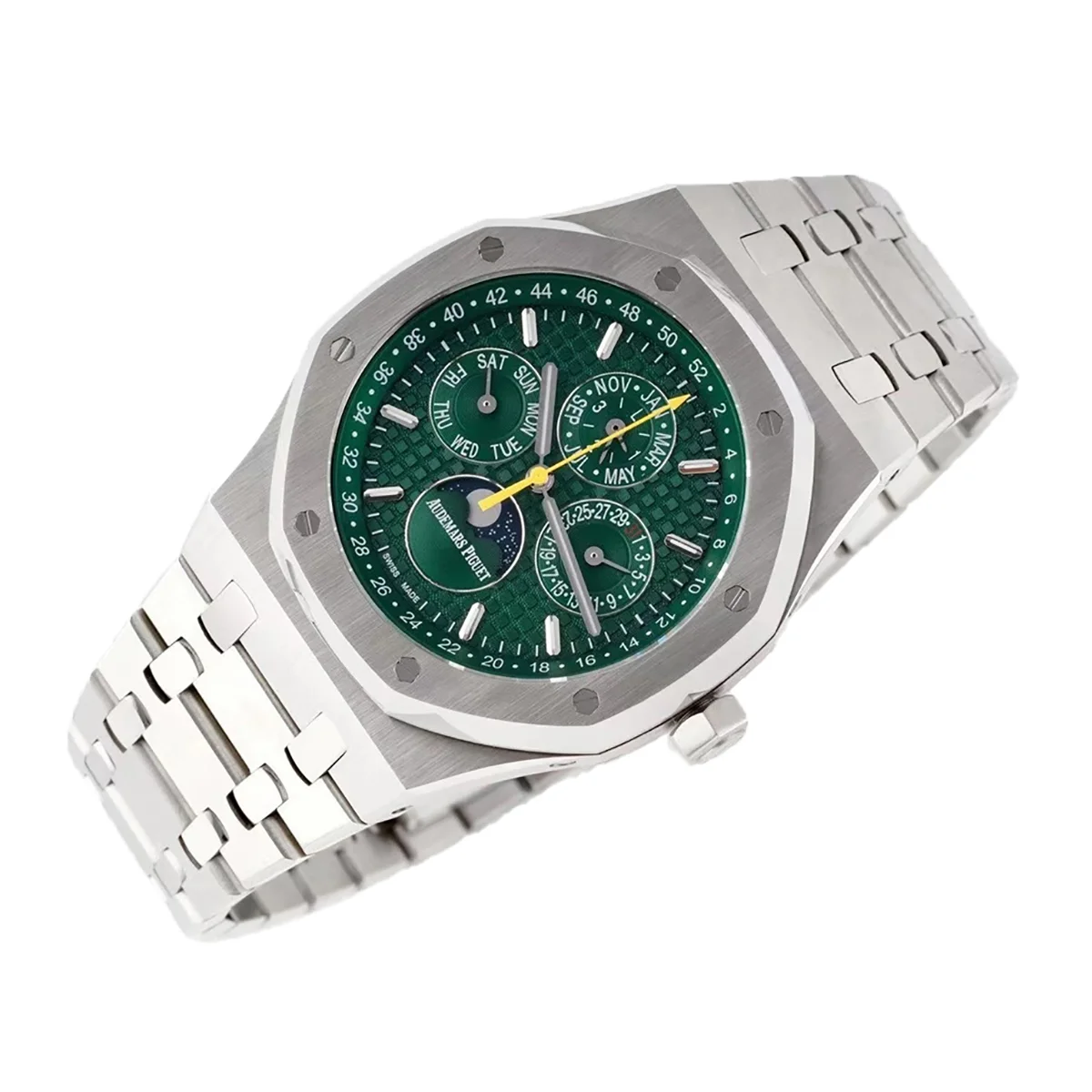 Royal Oak Perpetual Calendar 26613 Green Dial in Steel