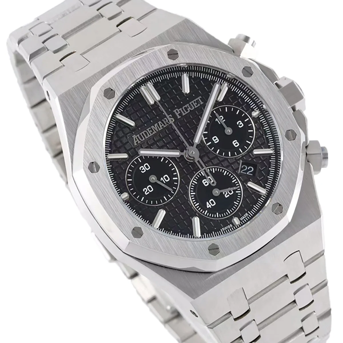 Royal Oak Self-Winding Chronograph Black Dial in Steel