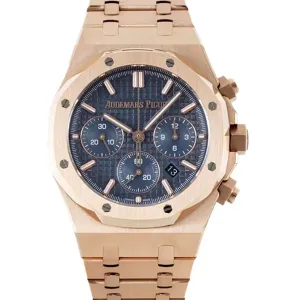 Royal Oak Self-Winding Chronograph Blue Dial in Rose Gold