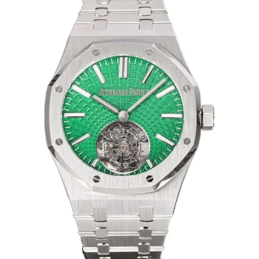 Royal Oak Tourbillon Extra-Thin Green Dial in Steel