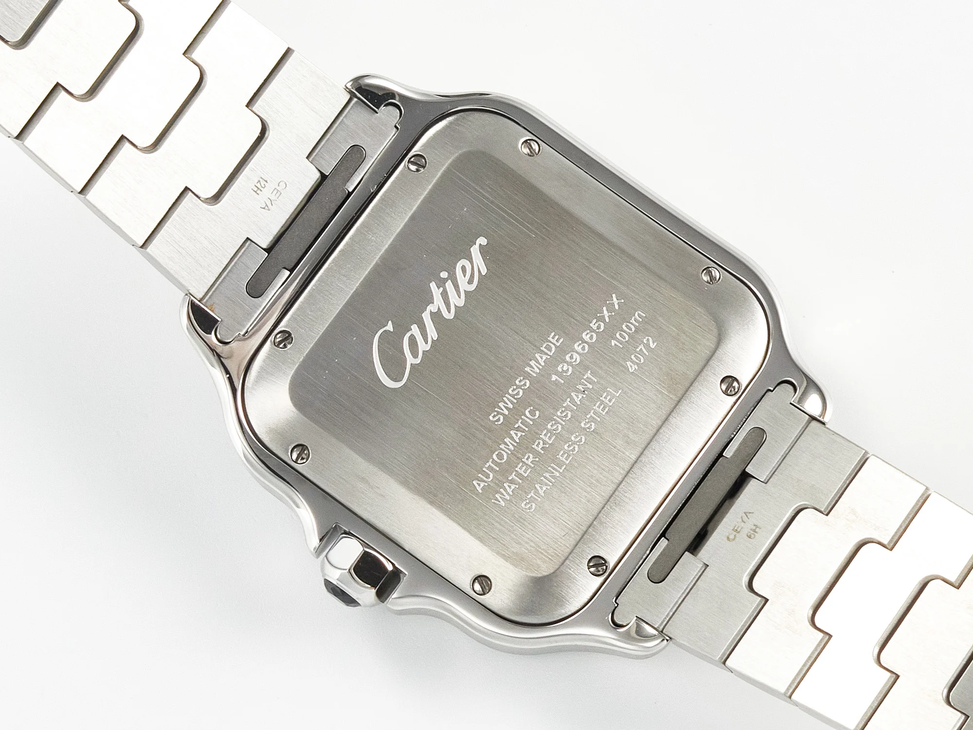 Santos de Cartier 40mm 2018 BVF 1:1 Best Edition Gray Bezel Gray Dial on SS SmartLinks Bracelet MIYOTA 9015