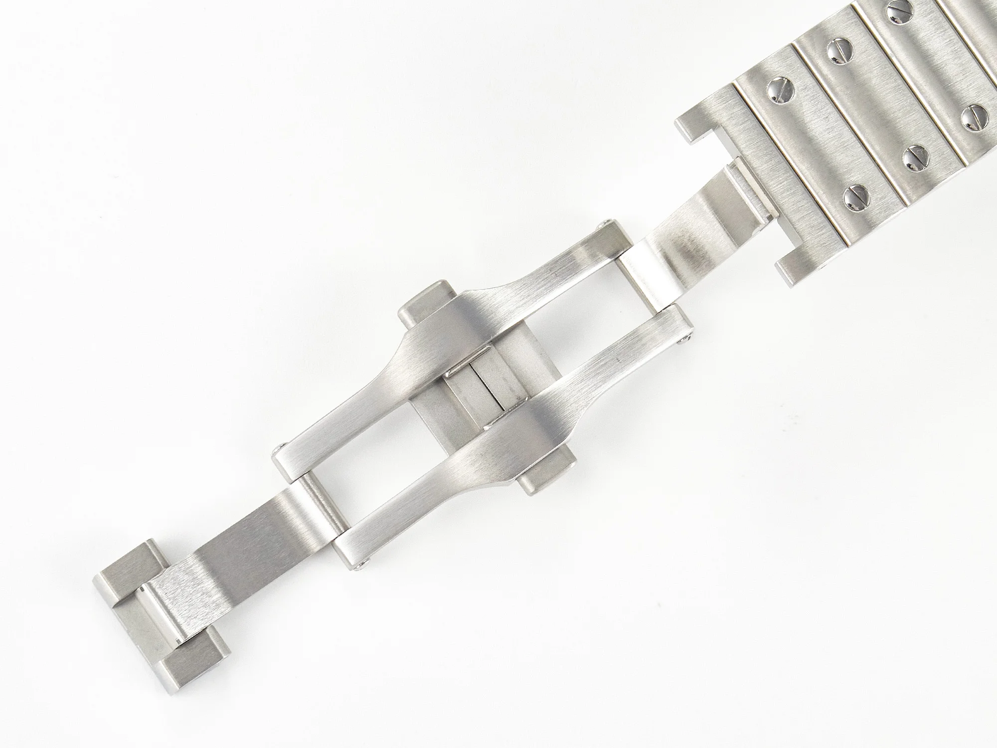 Santos de Cartier 40mm 2018 BVF 1:1 Best Edition Gray Bezel Gray Dial on SS SmartLinks Bracelet MIYOTA 9015