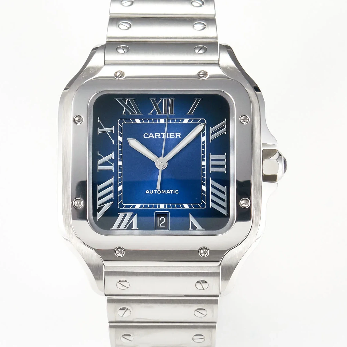 Santos de Cartier 40mm SS 2018 BVF 1:1 Best Edition Blue Dial on SS SmartLinks Bracelet MIYOTA 9015 V2