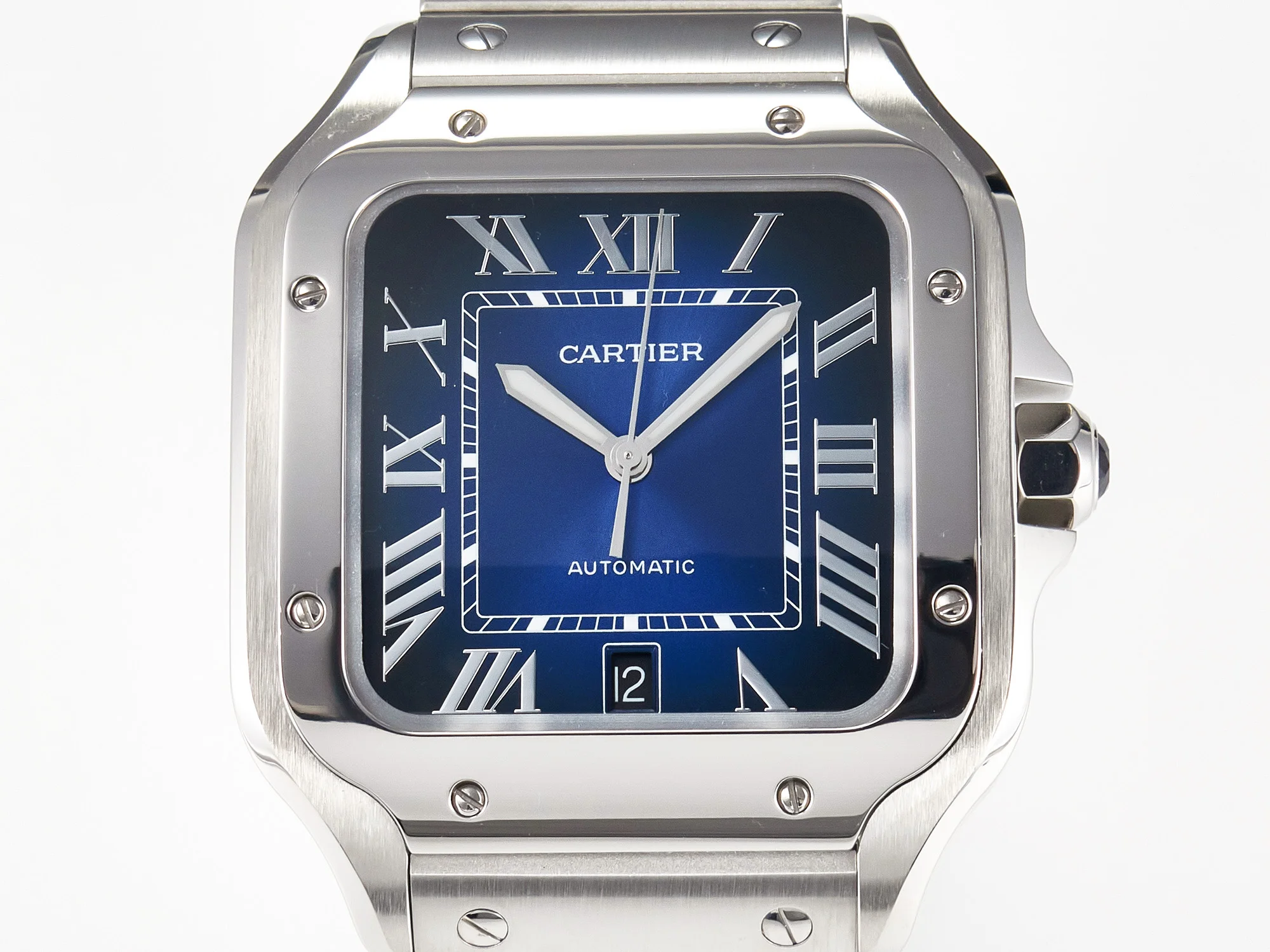 Santos de Cartier 40mm SS 2018 BVF 1:1 Best Edition Blue Dial on SS SmartLinks Bracelet MIYOTA 9015 V2