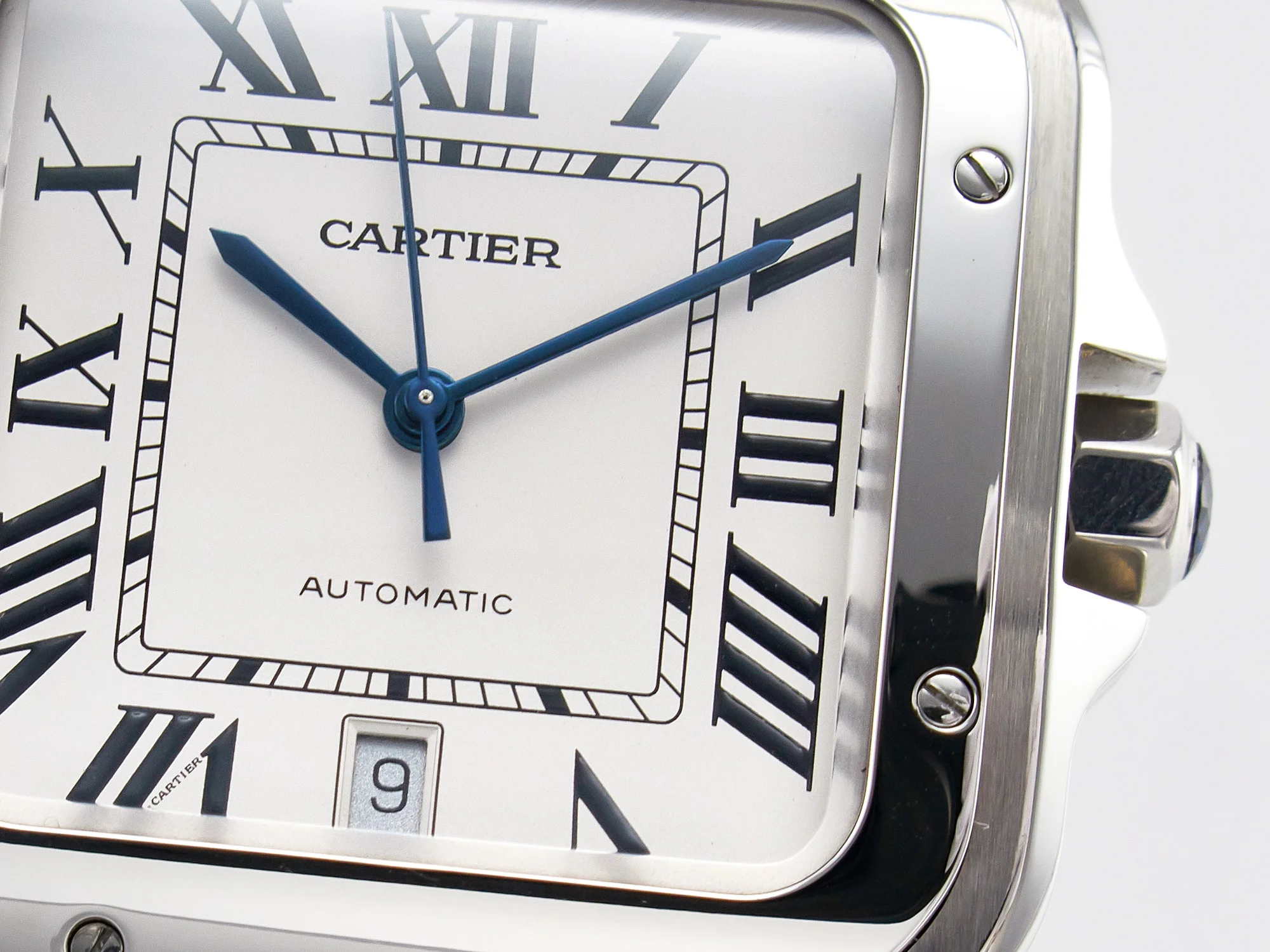 Santos de Cartier 40mm SS BVF 1:1 Best Edition White Dial on SS Bracelet MIYOTA 9015