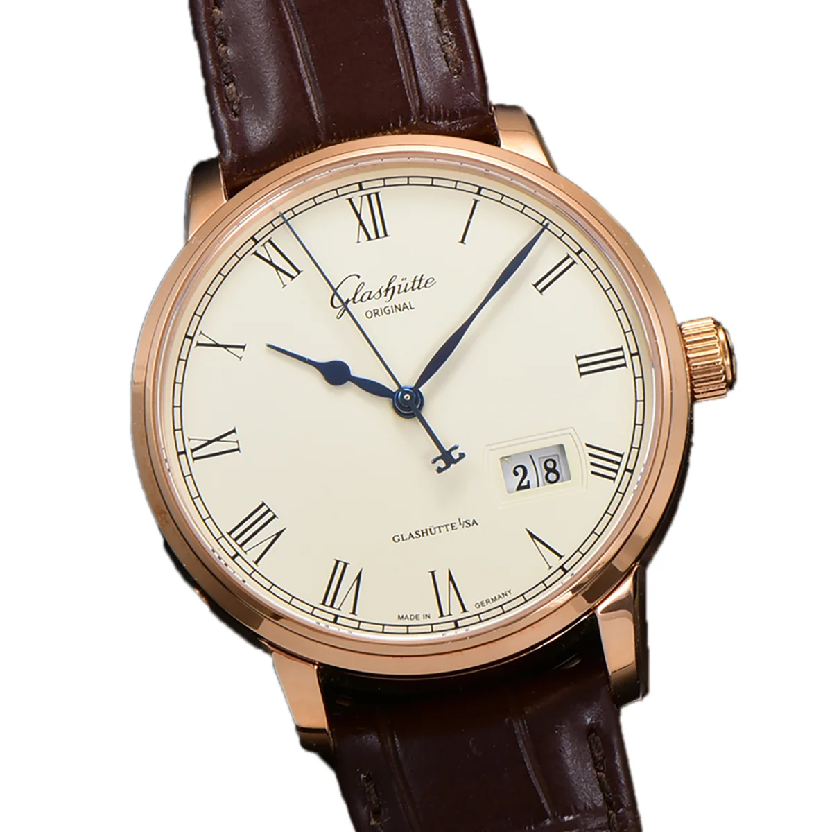 Senator White Dial in Rose Gold