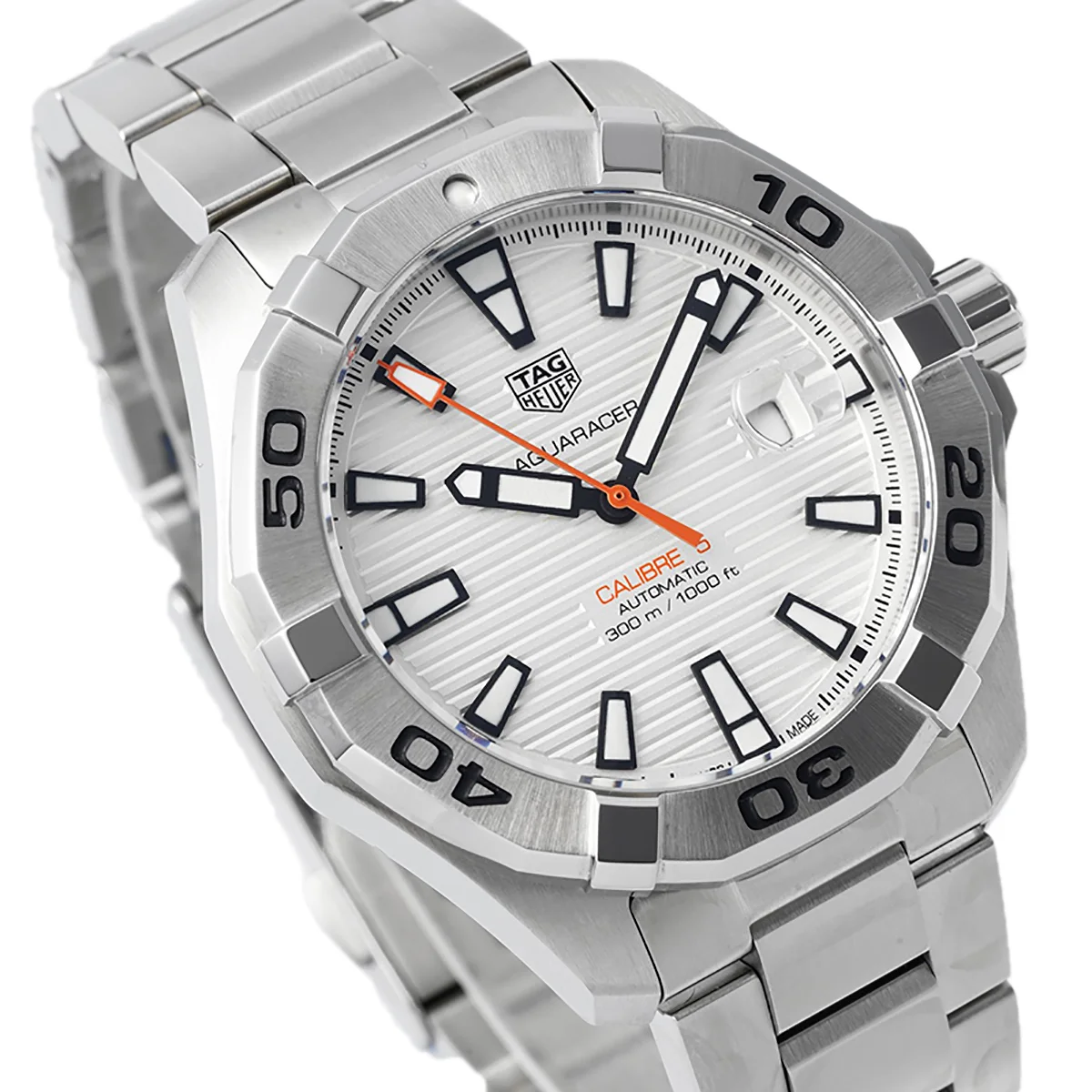 Tag Heuer Aquaracer Caliber 5 White Dial Ref. WAN2013.BA09
