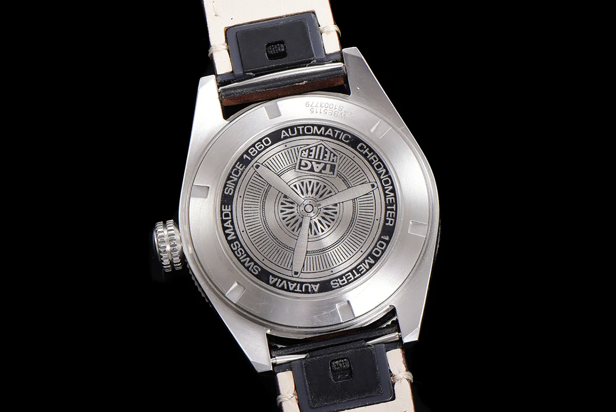 Tag Heuer Autavia Caliber 5 Black Dial with Black Ceramic Bezel on LeatherStrap