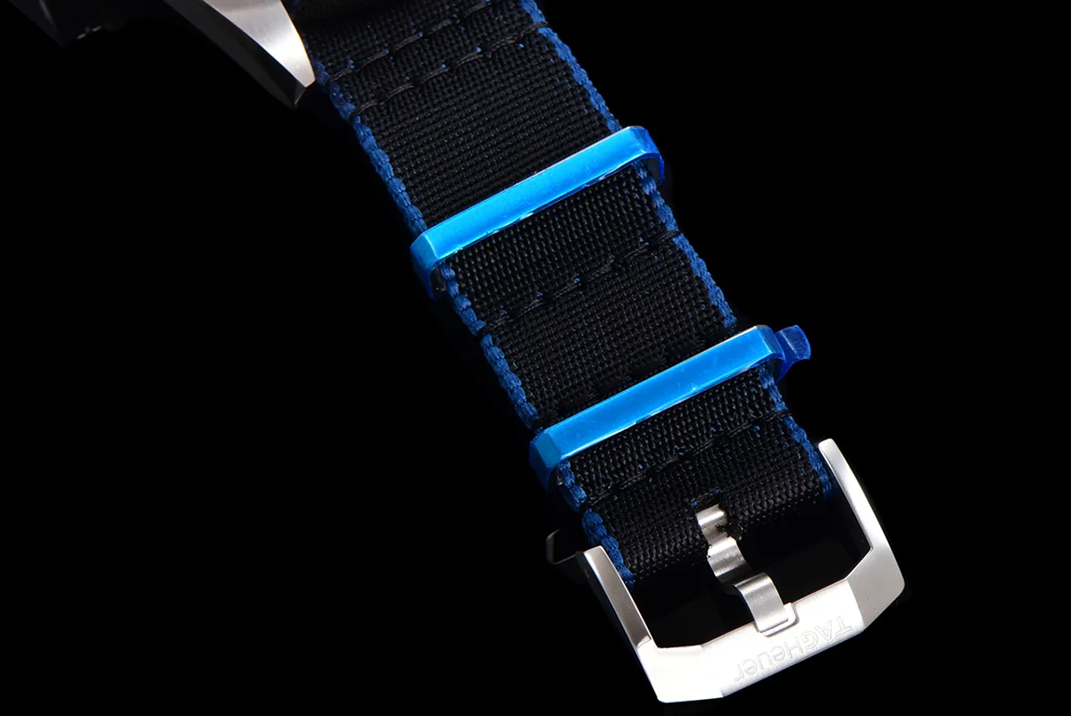 Tag Heuer Autavia Caliber 5 Black Dial with Black Ceramic Bezel on Nylon Strap