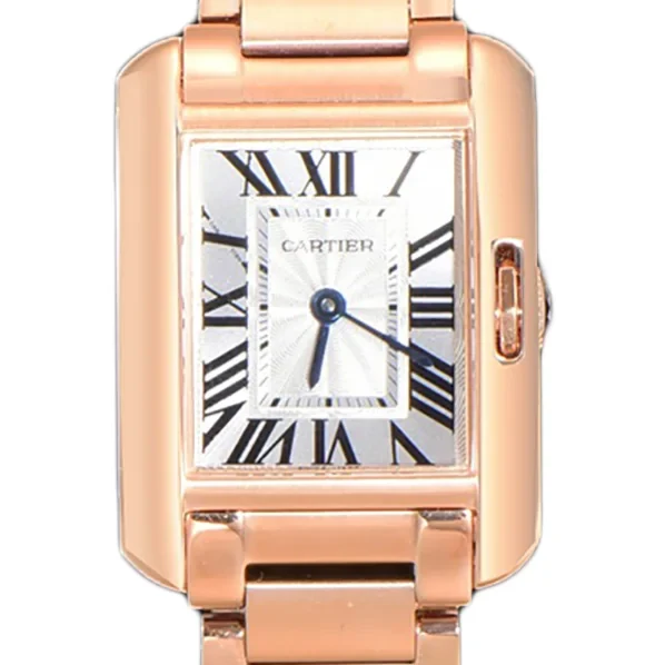 Tank Anglaise 30.2mm White Dial in Rose Gold