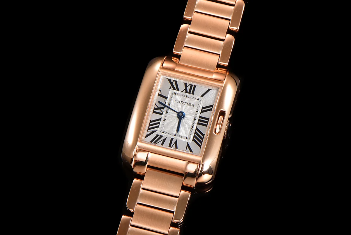 Tank Anglaise 30.2mm White Dial in Rose Gold