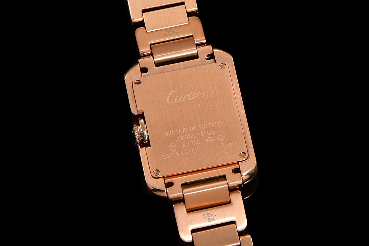 Tank Anglaise 30.2mm White Dial in Rose Gold