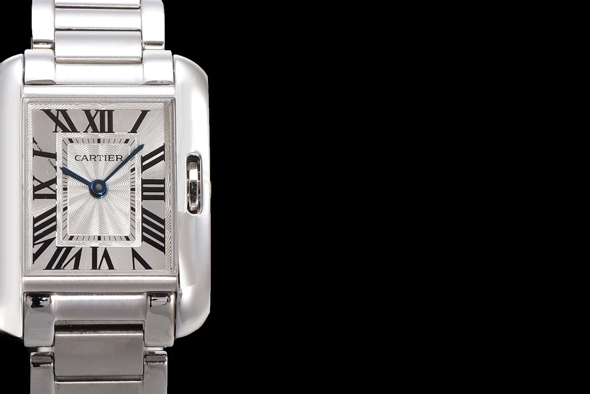 Tank Anglaise 30.2mm White Dial in Steel
