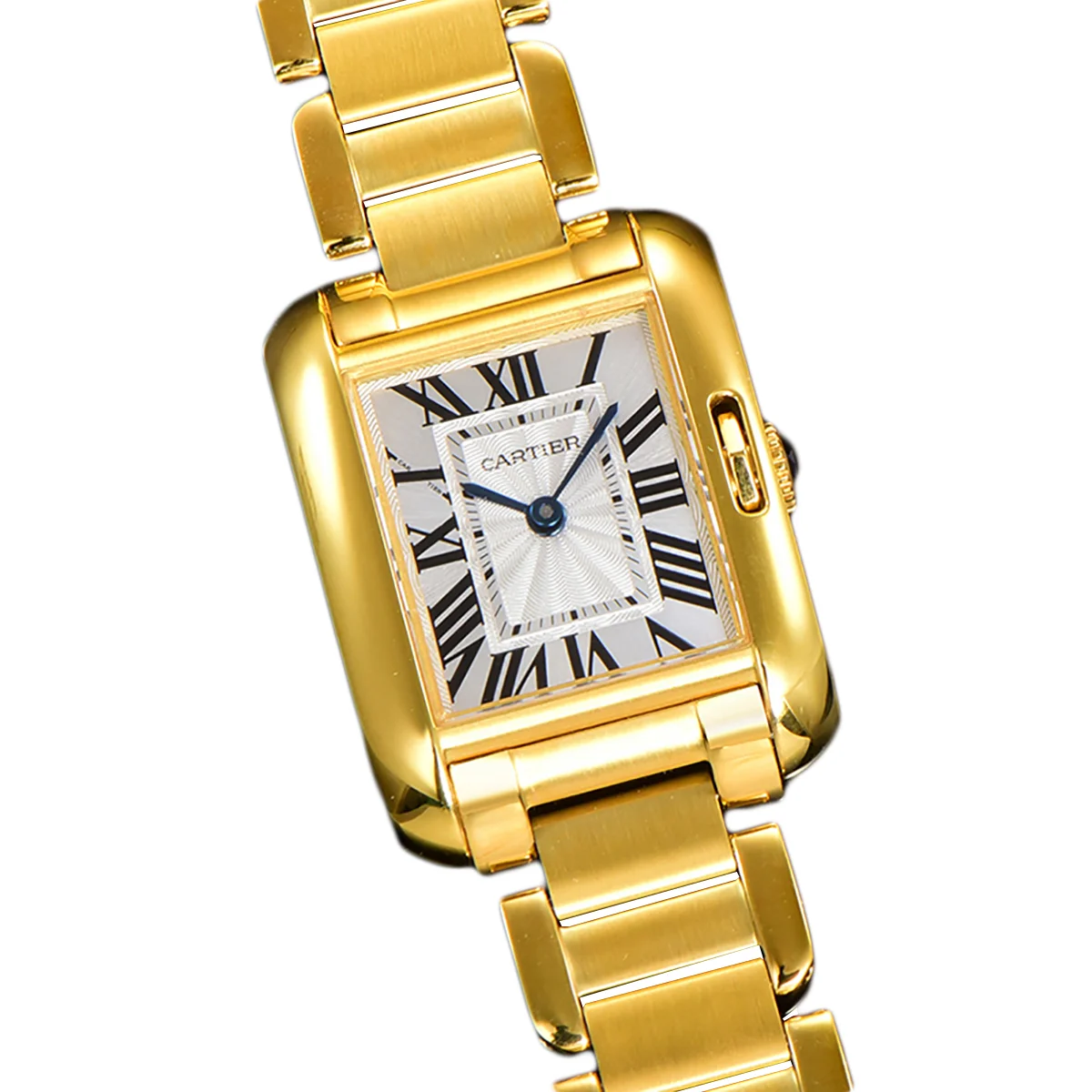 Tank Anglaise 30.2mm White Dial in Yellow Gold