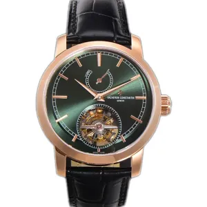 Traditionelle 14-Day Tourbillon Green Dial in Rose Gold