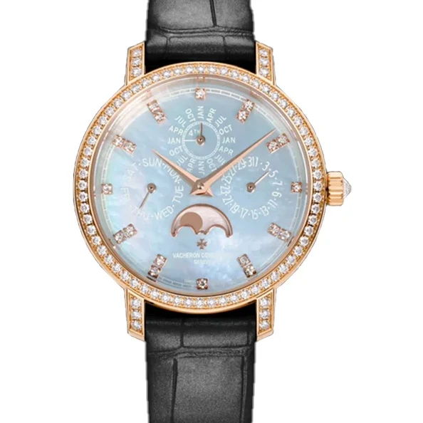 Traditionelle Perpetual Calendar Ultra-Thin 4305T000R Blue Dial in Pink Gold