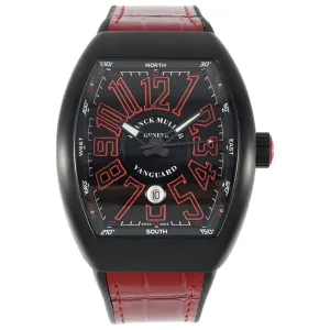 Vanguard Black Dial with Red Markers in PVD V 45