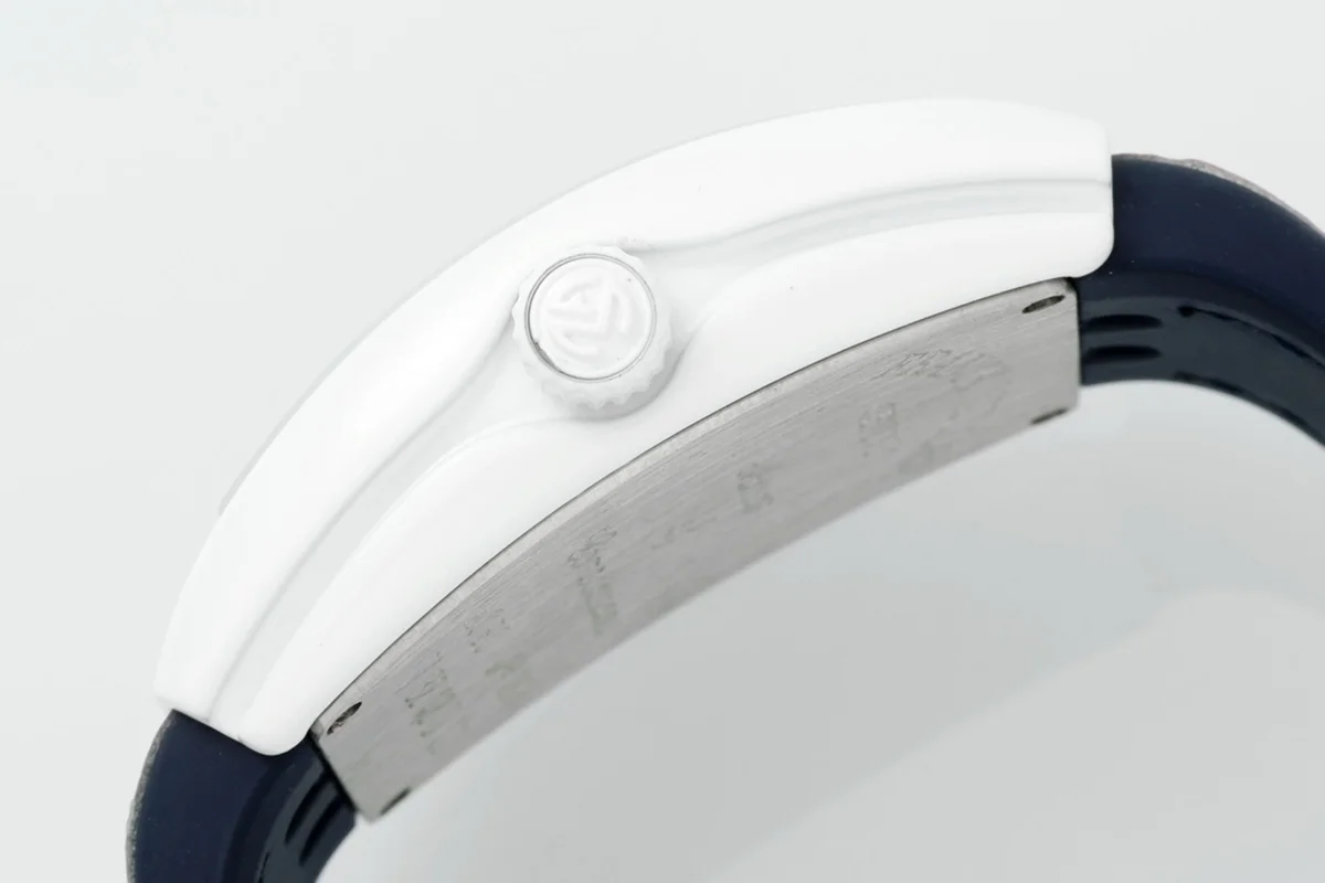 Vanguard Moonphase V32 Blue Dial in Ceramic on Pink Strap