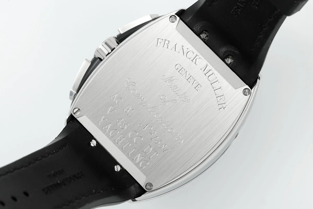 Vanguard V45 Chronograph Black/White Dial with White Marker in Steel on Leather Strap
