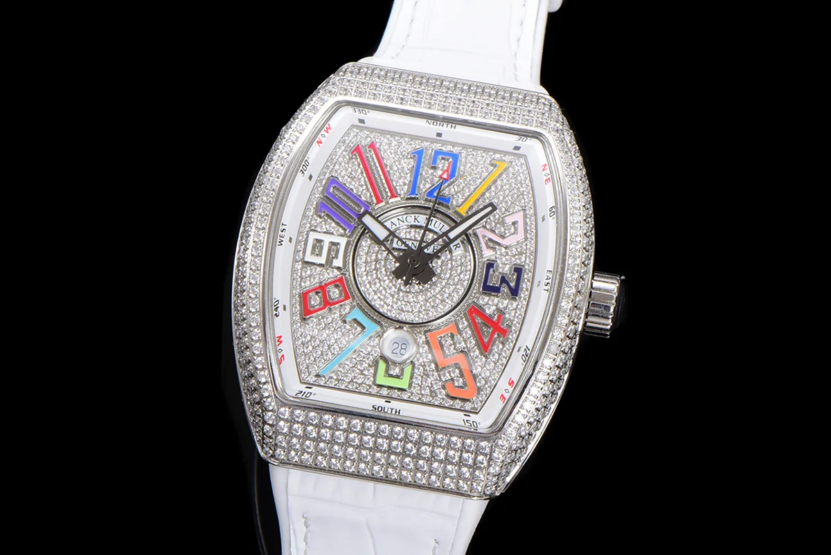 Vanguard Yachting White Dial V45 with Colourful Markers